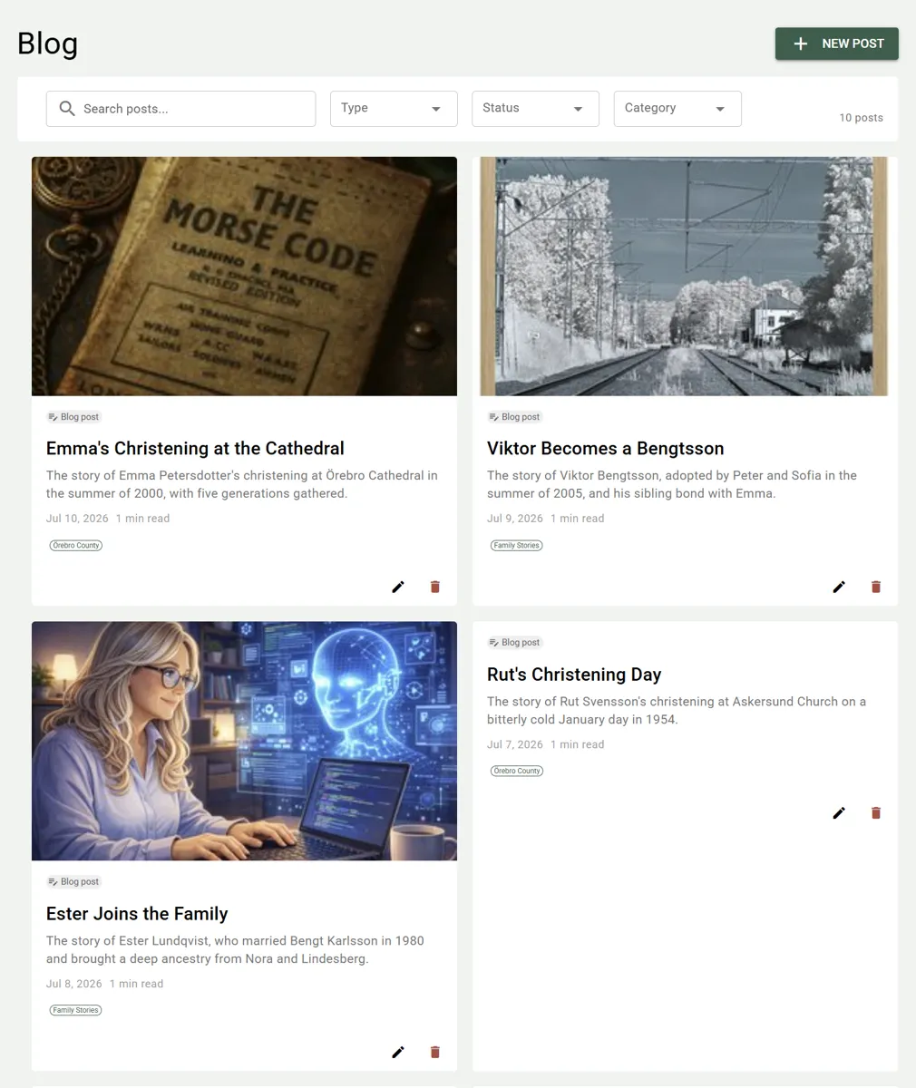 Blogginlägg: Släktforskningsapp del 13